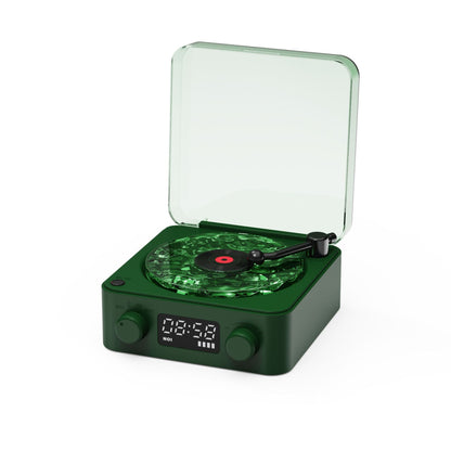 Retro Vinyl Style Bluetooth Speaker with Ambient Lighting