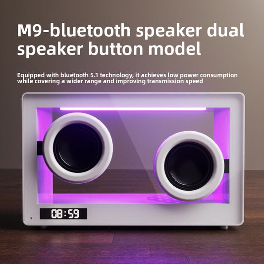 Portable RGB Bluetooth Speaker with Transparent Design and Multi-Mode Playback