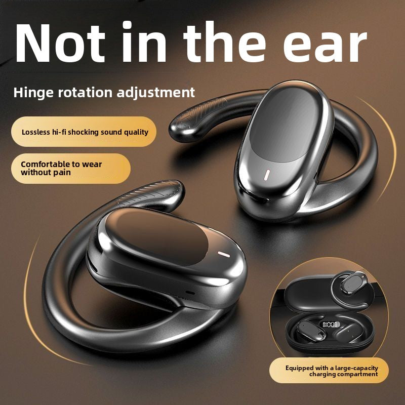 Bluetooth Noise Reduction Ear-Mounted Headset with Digital Display