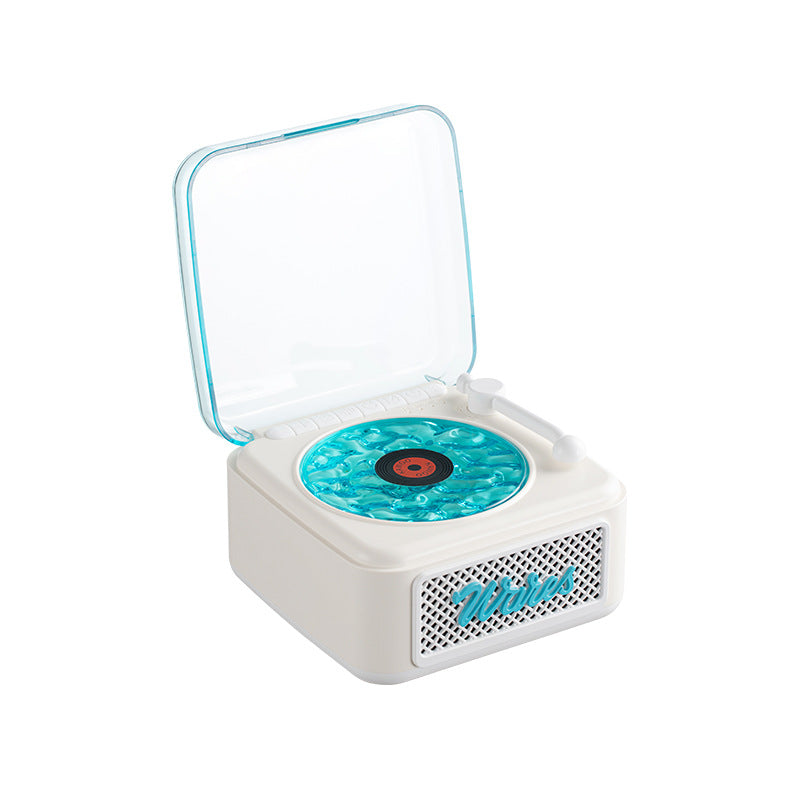 Retro Vinyl Style Bluetooth Speaker with Ambient Lighting
