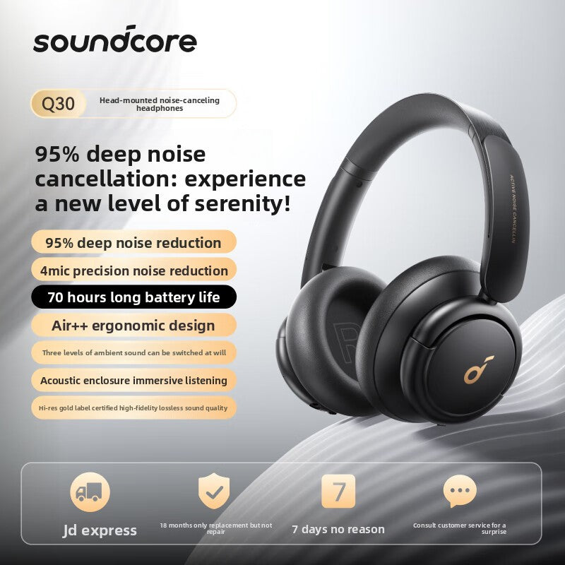 Over-Ear Noise Cancelling Bluetooth Headphones with Hi-Res Audio