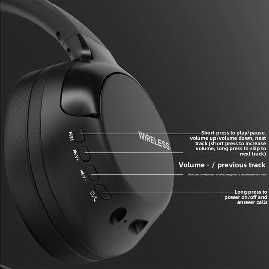 Over-Ear Wireless Bluetooth Headphones with Passive Noise Isolation