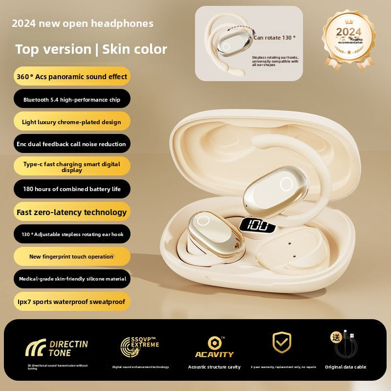 Bluetooth Noise Reduction Ear-Mounted Headset with Digital Display