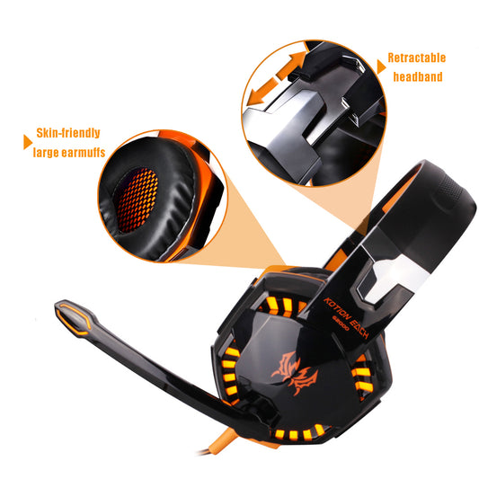 Wired Over-Ear Gaming Headset with Noise Isolation and 3.5mm Jack
