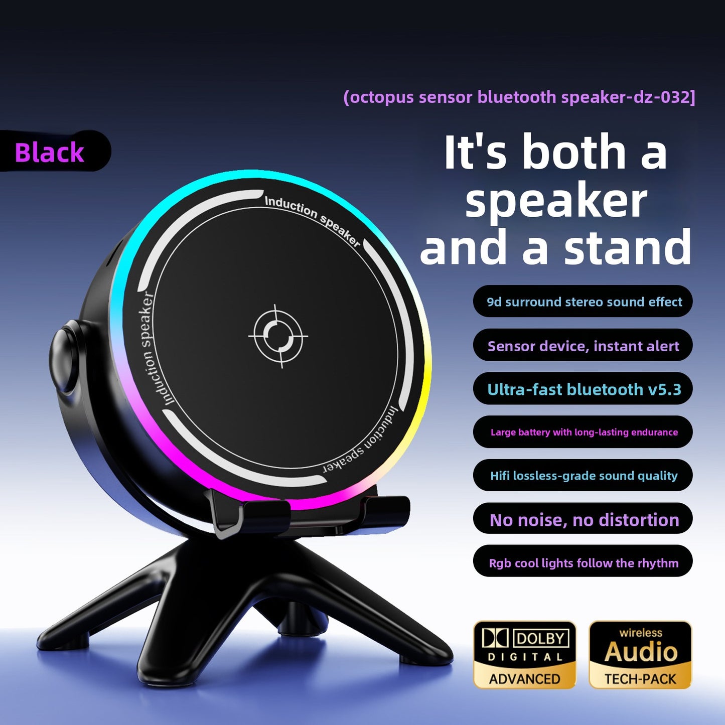 Mini Portable Bluetooth Speaker with TWS Stereo and 5W Sound Output