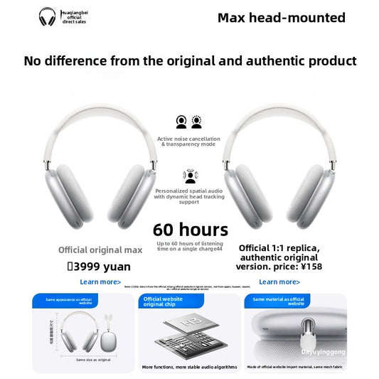 Wireless Over-Ear Headphones with Noise Cancellation and Ergonomic Headband