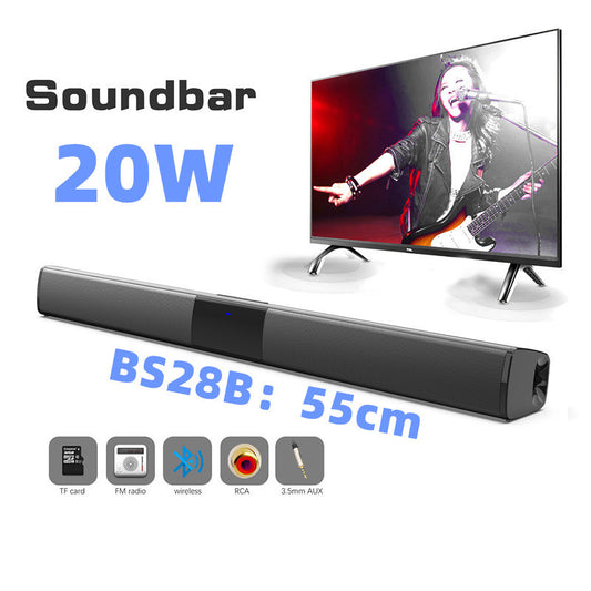 Compact Bluetooth Soundbar with Multi-Input Playback and Remote Control