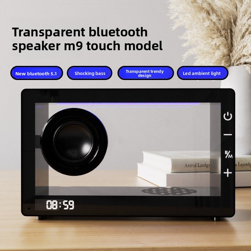 Portable RGB Bluetooth Speaker with Transparent Design and Multi-Mode Playback