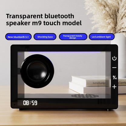 Portable RGB Bluetooth Speaker with Transparent Design and Multi-Mode Playback